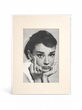 Audrey Hepburn Black & White Portrait Print